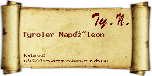 Tyroler Napóleon névjegykártya